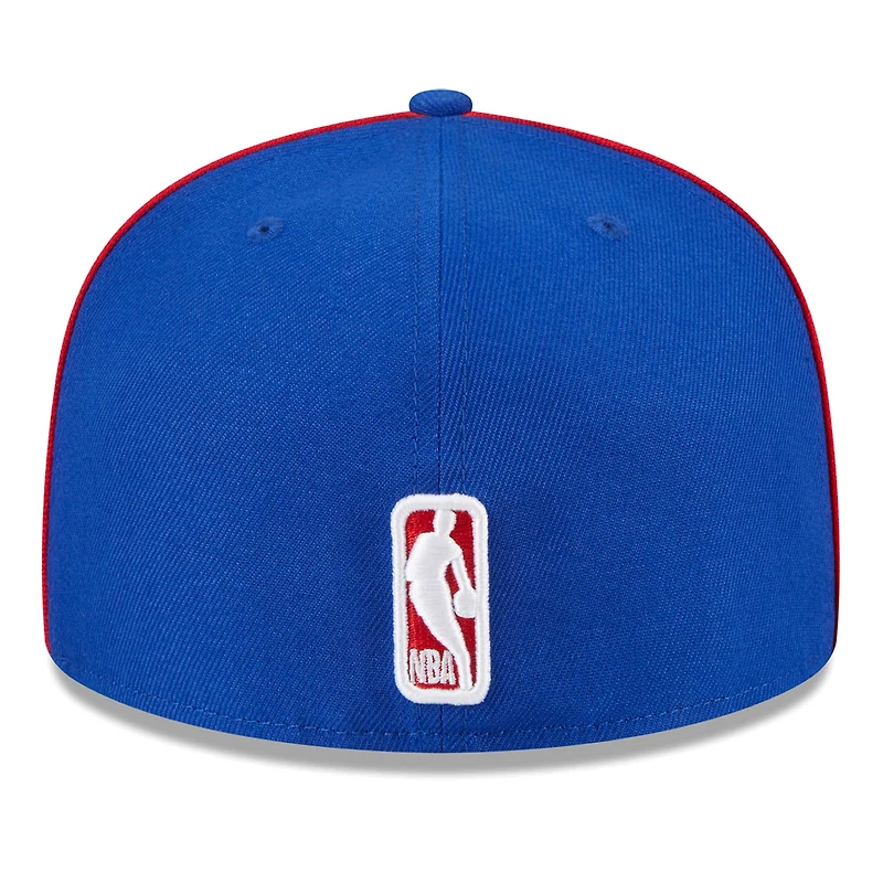 Casquette ajustée 59Fifty passepoilée et floquée Royal Philadelphia 76ers New Era pour homme