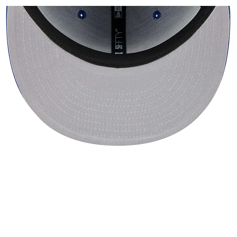 Casquette ajustée 59Fifty passepoilée et floquée Royal Philadelphia 76ers New Era pour homme