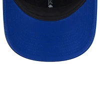 Men's New Era  Royal Philadelphia 76ers Plate Oversized Patch Trucker 9FORTY Adjustable Hat
