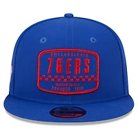Men's New Era Royal Philadelphia 76ers  Rally Drive Finish Line Patch 9FIFTY Snapback Hat