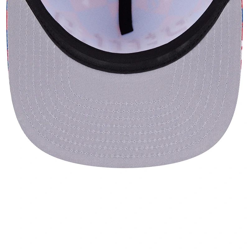 Men's New Era Royal Philadelphia 76ers Seeing Diamonds A-Frame Trucker 9FIFTY Snapback Hat