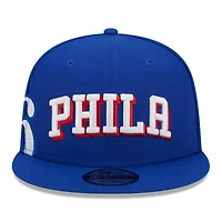 Casquette Snapback 9FIFTY avec logo latéral des Royal Philadelphia 76ers New Era pour homme
