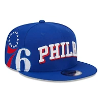 Casquette Snapback 9FIFTY avec logo latéral des Royal Philadelphia 76ers New Era pour homme