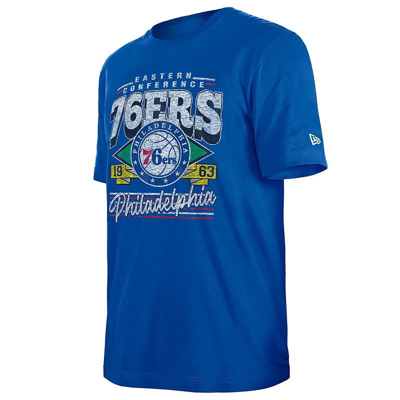 T-shirt de sport classique Philadelphia 76ers Royal New Era pour homme