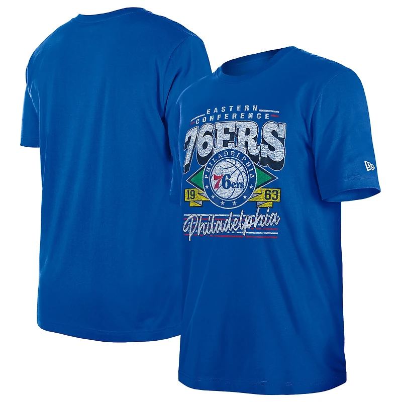T-shirt de sport classique Philadelphia 76ers Royal New Era pour homme