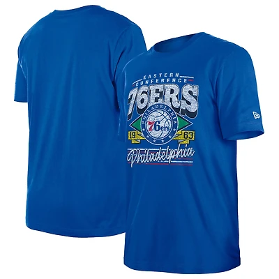 T-shirt de sport classique Philadelphia 76ers Royal New Era pour homme