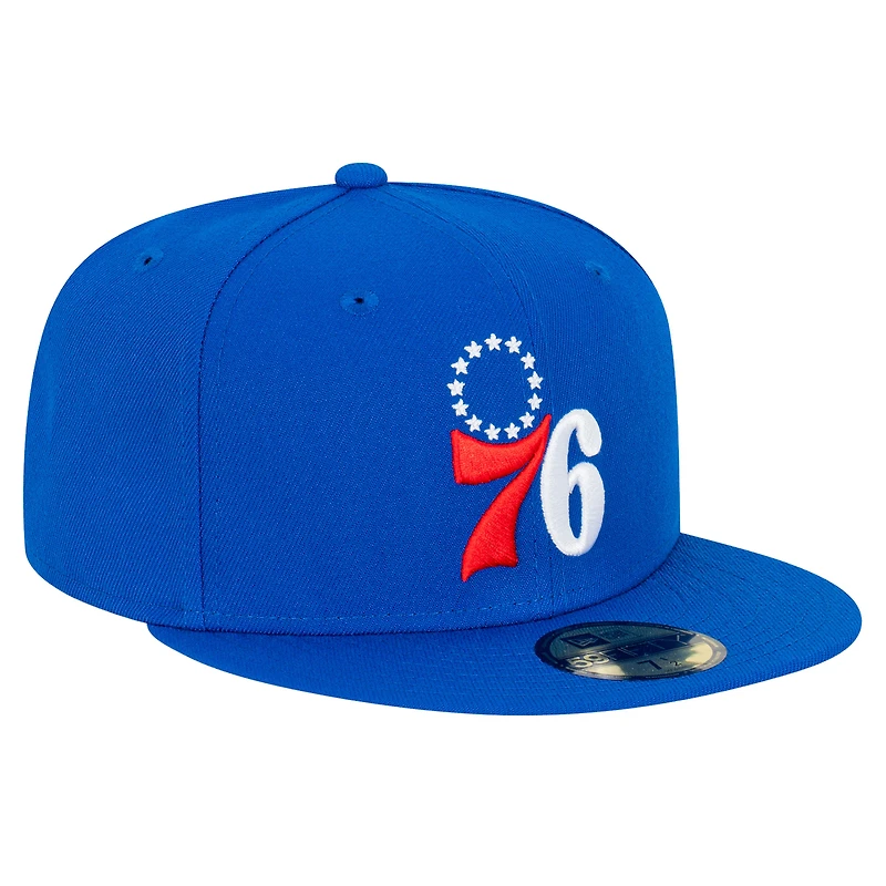Men's New Era Royal Philadelphia 76ers Team 59FIFTY Fitted Hat