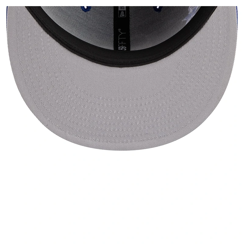 Casquette ajustée New Era Royal Philadelphia 76ers Team Collage 59FIFTY pour homme