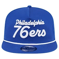 Casquette snapback de golfeur New Era Royal Philadelphia 76ers pour homme