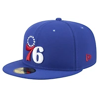 Casquette ajustée Philadelphia 76ers Throwback Pennant 59FIFTY pour homme New Era Royal