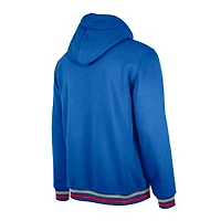 Sweat à capuche rétro Philadelphia 76ers Royal New Era pour homme