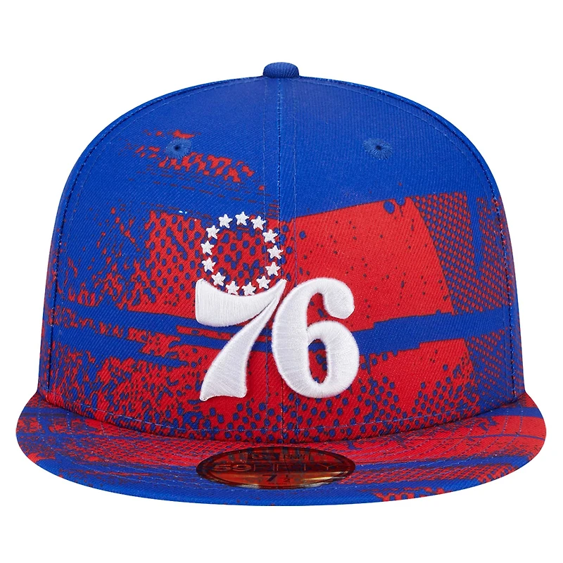 Men's New Era Royal Philadelphia 76ers Tip-Off 59FIFTY Fitted Hat