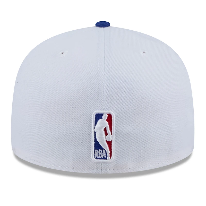 Men's New Era Silver/Royal Philadelphia 76ers 2024/25 City Edition 59FIFTY Fitted Hat