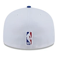 Men's New Era Silver/Royal Philadelphia 76ers 2024/25 City Edition 59FIFTY Fitted Hat
