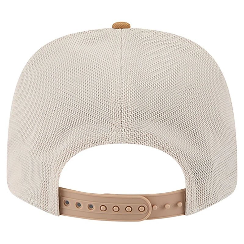 Men's New Era Tan/Light Brown Philadelphia 76ers Two-Tone 9SEVENTY Adjustable Trucker Hat