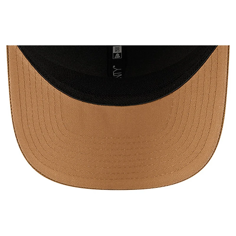 Men's New Era Tan/Light Brown Philadelphia 76ers Two-Tone 9SEVENTY Adjustable Trucker Hat