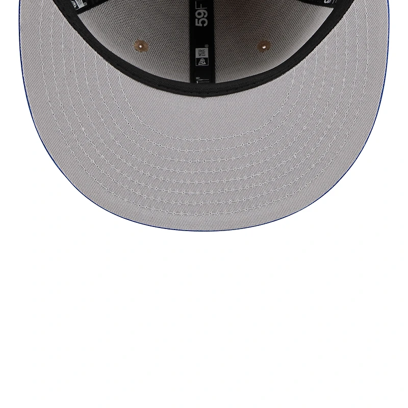 Men's New Era Tan/Royal Philadelphia 76ers 2024 NBA Draft 59FIFTY Fitted Hat