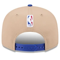 Men's New Era Tan/Royal Philadelphia 76ers 2024 NBA Draft 9FIFTY Snapback Hat