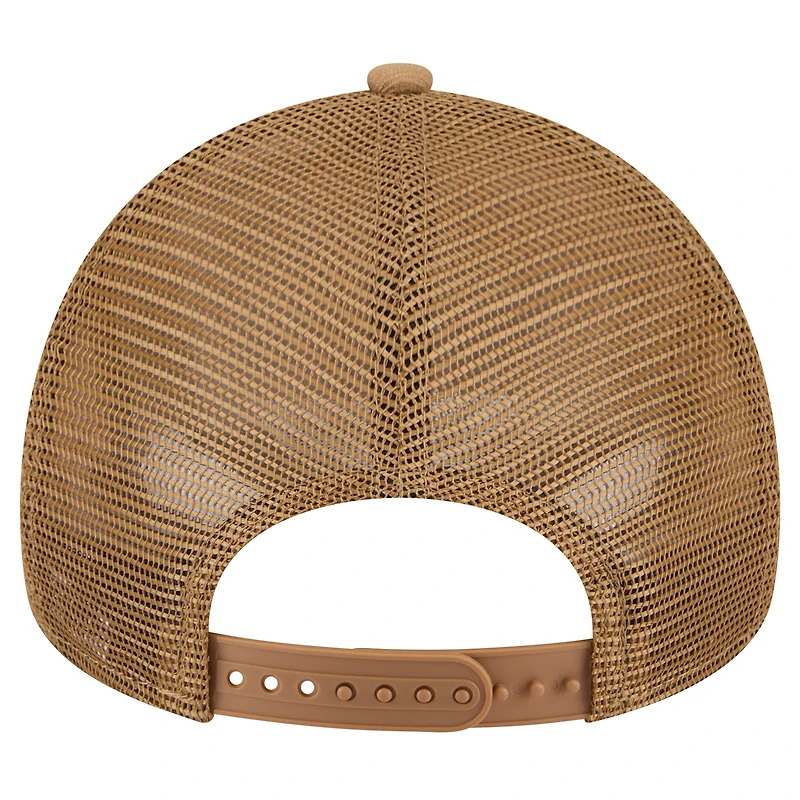 Casquette réglable de camionneur A-Frame 9FORTY des Philadelphia 76ers New Era pour hommes, beige