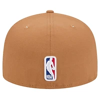 Men's New Era Tan Philadelphia 76ers Color Pack 59FIFTY Fitted Hat