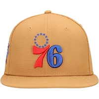 Men's New Era Tan Philadelphia 76ers Color Pack 9FIFTY Snapback Hat
