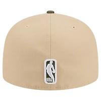 Men's New Era  Tan Philadelphia 76ers Color Pack Two-Tone 59FIFTY A-Frame Fitted Hat