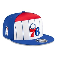 Men's New Era  White/Blue Philadelphia 76ers 2025 NBA Tip Off Split Panel 9FIFTY Snapback Hat