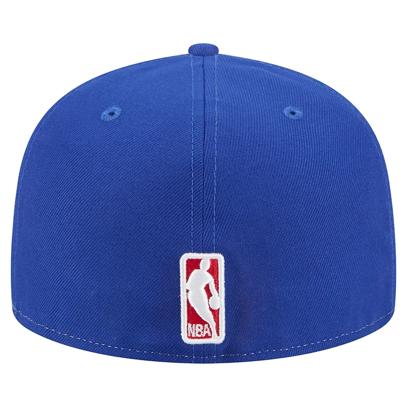 Men's New Era  White/Royal Philadelphia 76ers Repeat 59Fifty Fitted Hat
