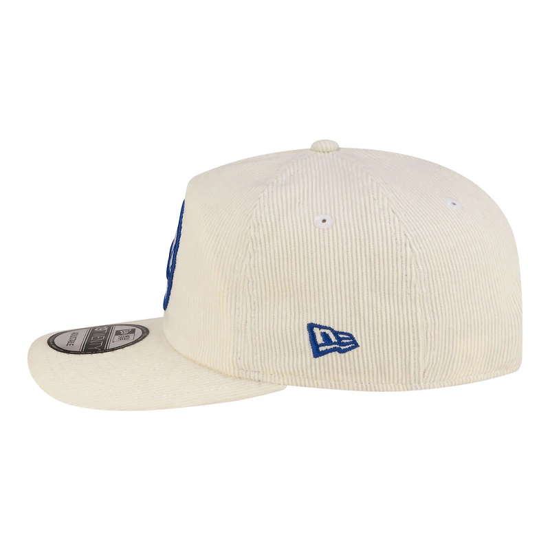 Men's New Era White Philadelphia 76ers 19TWENTY 80s Chrome Corduroy Adjustable Hat