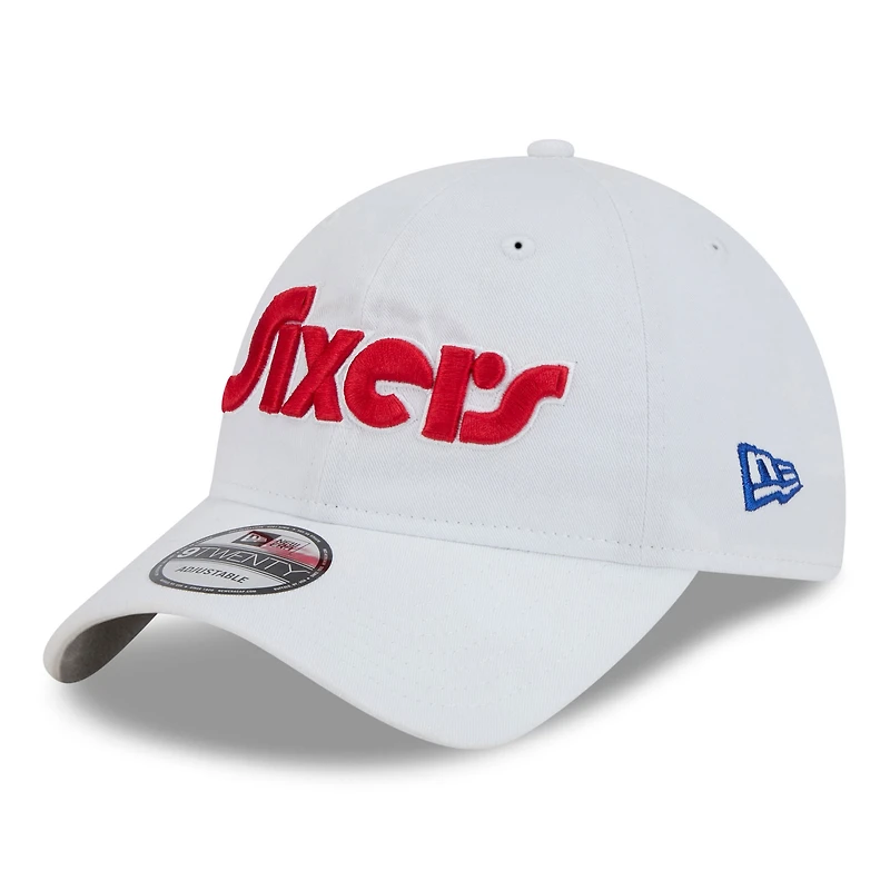 Men's New Era White Philadelphia 76ers 2024/25 City Edition 9TWENTY Adjustable Hat