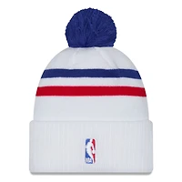 Bonnet en tricot à revers avec pompon Philadelphia 76ers 2024/25 City Edition pour homme New Era blanc