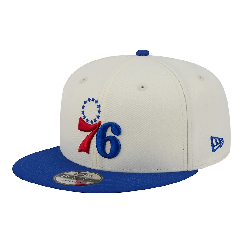 Casquette snapback New Era blanche Philadelphia 76ers Injection Localized 9FIFTY pour homme