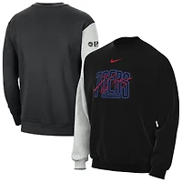 Men's Nike Black/Heather Gray Philadelphia 76ers Courtside Versus Force & Flight Pullover Sweatshirt