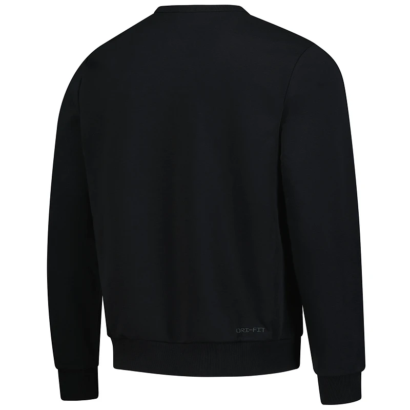 Men's Nike  Black Philadelphia 76ers Authentic Standard Issue Travel Dri-FIT Sweatshirt