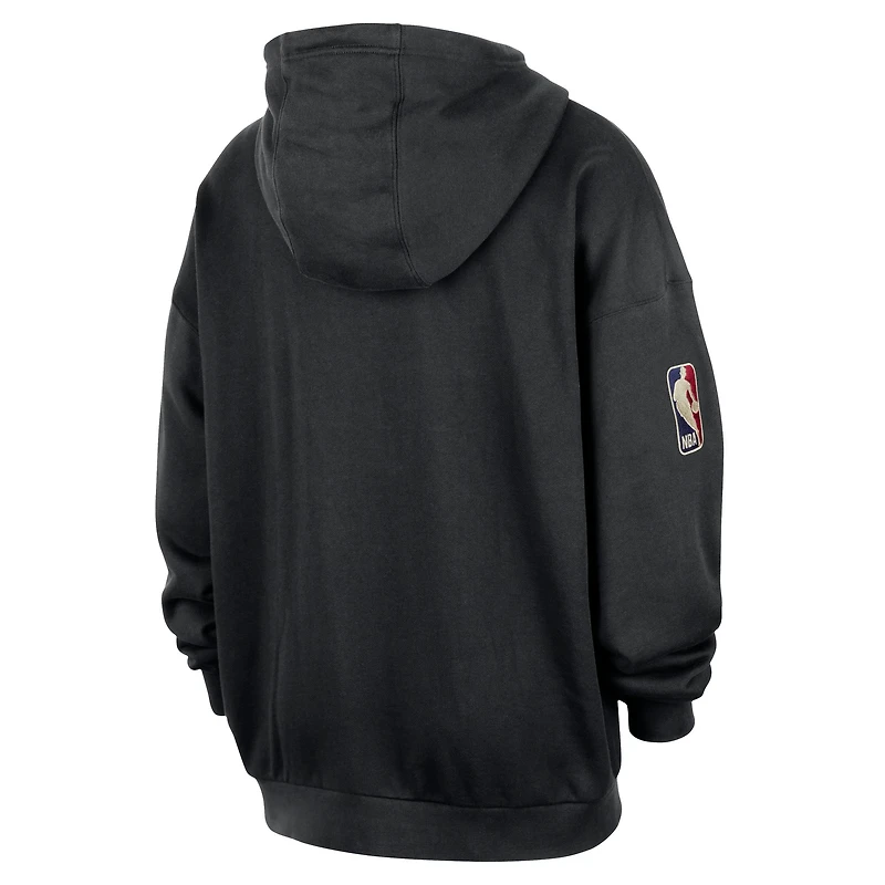 Men's Nike Black Philadelphia 76ers Classic Edition Hardwood Classics Premium Club Heavyweight Fleece Hoodie
