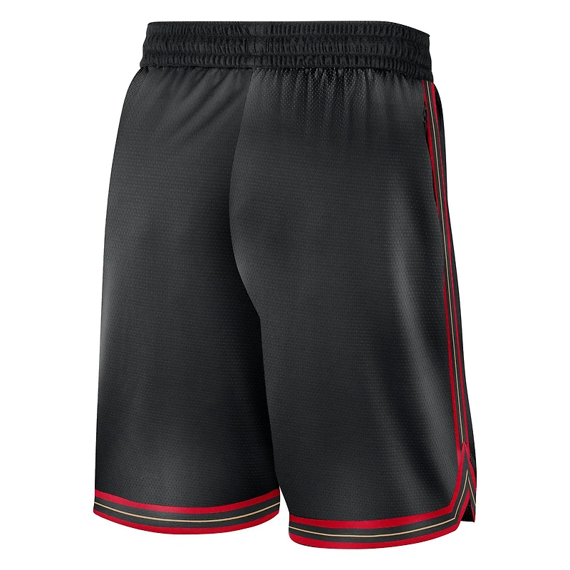 Men's Nike Black Philadelphia 76ers Classic Edition Hardwood Classics Premium DNA Shorts