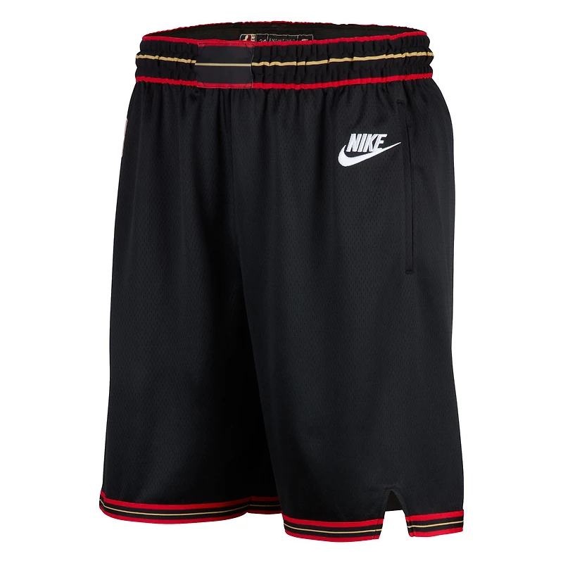 Short Nike noir pour homme Philadelphia 76ers Classic Edition Hardwood Classics Swingman