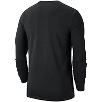 T-shirt à manches longues Nike Philadelphia 76ers Courtside Chrome pour homme, noir