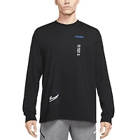T-shirt à manches longues Nike Max90 noir Philadelphia 76ers Courtside pour homme