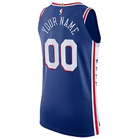 Nike Philadelphia 76ers bleu pour homme - Maillot authentique personnalisé Édition Icon