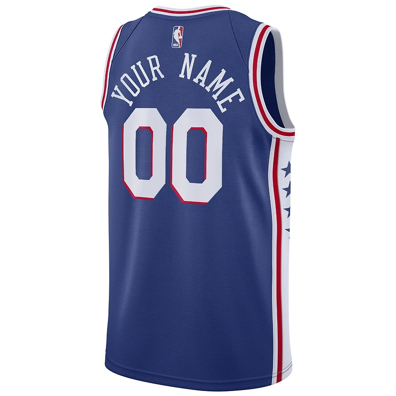 Men's Nike Blue Philadelphia 76ers - Swingman Custom Jersey Icon Edition