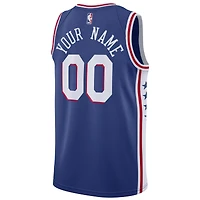 Men's Nike Blue Philadelphia 76ers - Swingman Custom Jersey Icon Edition