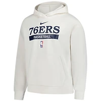Sweat à capuche Nike crème Philadelphia 76ers 2022/23 Spotlight pour homme, entraînement sur le terrain
