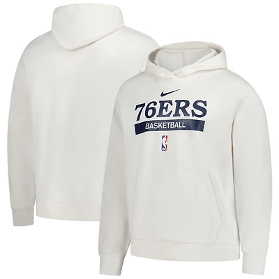 Men's Nike Cream Philadelphia 76ers 2022/23 Spotlight On-Court Practice Performance Pullover Hoodie