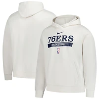 Men's Nike Cream Philadelphia 76ers 2022/23 Spotlight On-Court Practice Performance Pullover Hoodie