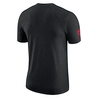 T-shirt Nike Philadelphia 76ers Courtside Versus Flight Max90 pour homme, noir chiné