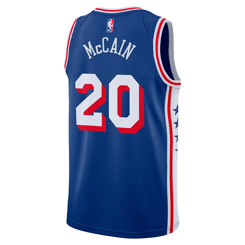 Maillot Nike Jared McCain Royal Philadelphia 76ers Swingman pour homme - Édition Icon