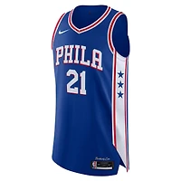 Maillot authentique Nike Joel Embiid bleu royal des Philadelphia 76ers pour homme - Édition Icon