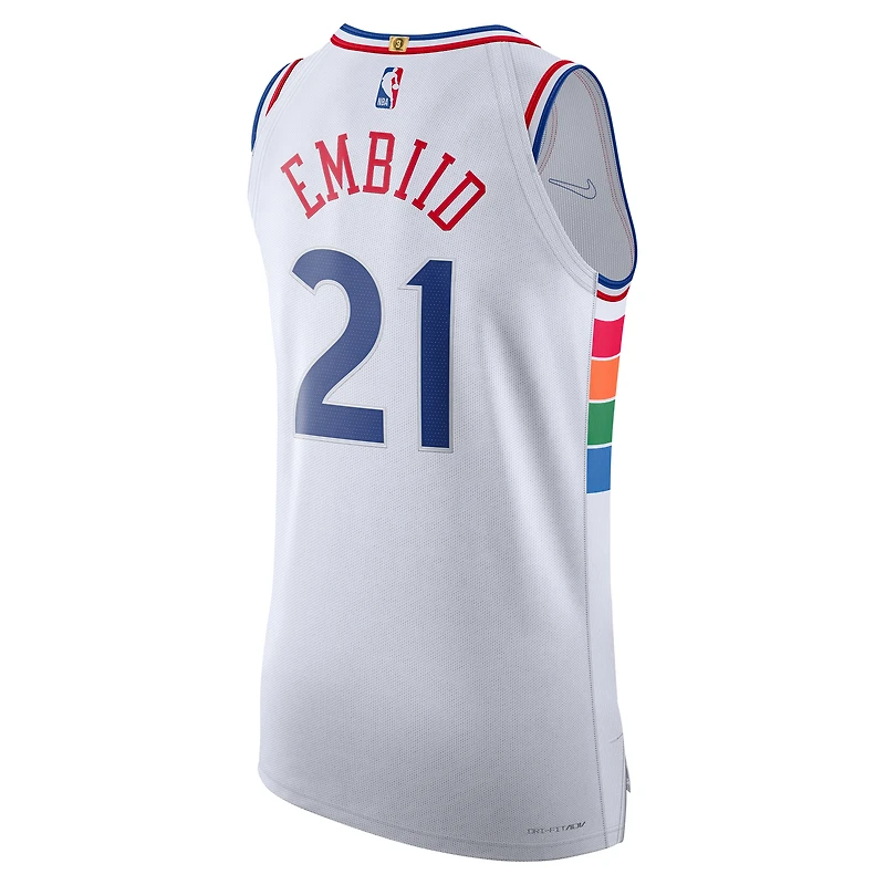 Men's Nike Joel Embiid White Philadelphia 76ers 2024/25 Authentic Player Jersey - City Edition