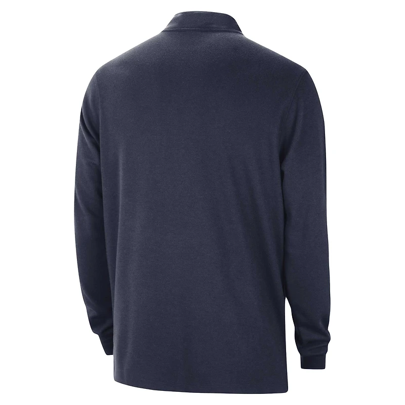 Veste à demi-zip Nike bleu marine Philadelphia 76ers Authentic Performance pour homme